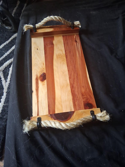 wooden cedar tray | handcrafted cedar serving tray | rustic wooden serving tray | natural cedar tray | farmhouse serving tray | breakfast serving tray | wooden coffee tray | cedar display tray | wooden home decor tray | handcrafted wood tray