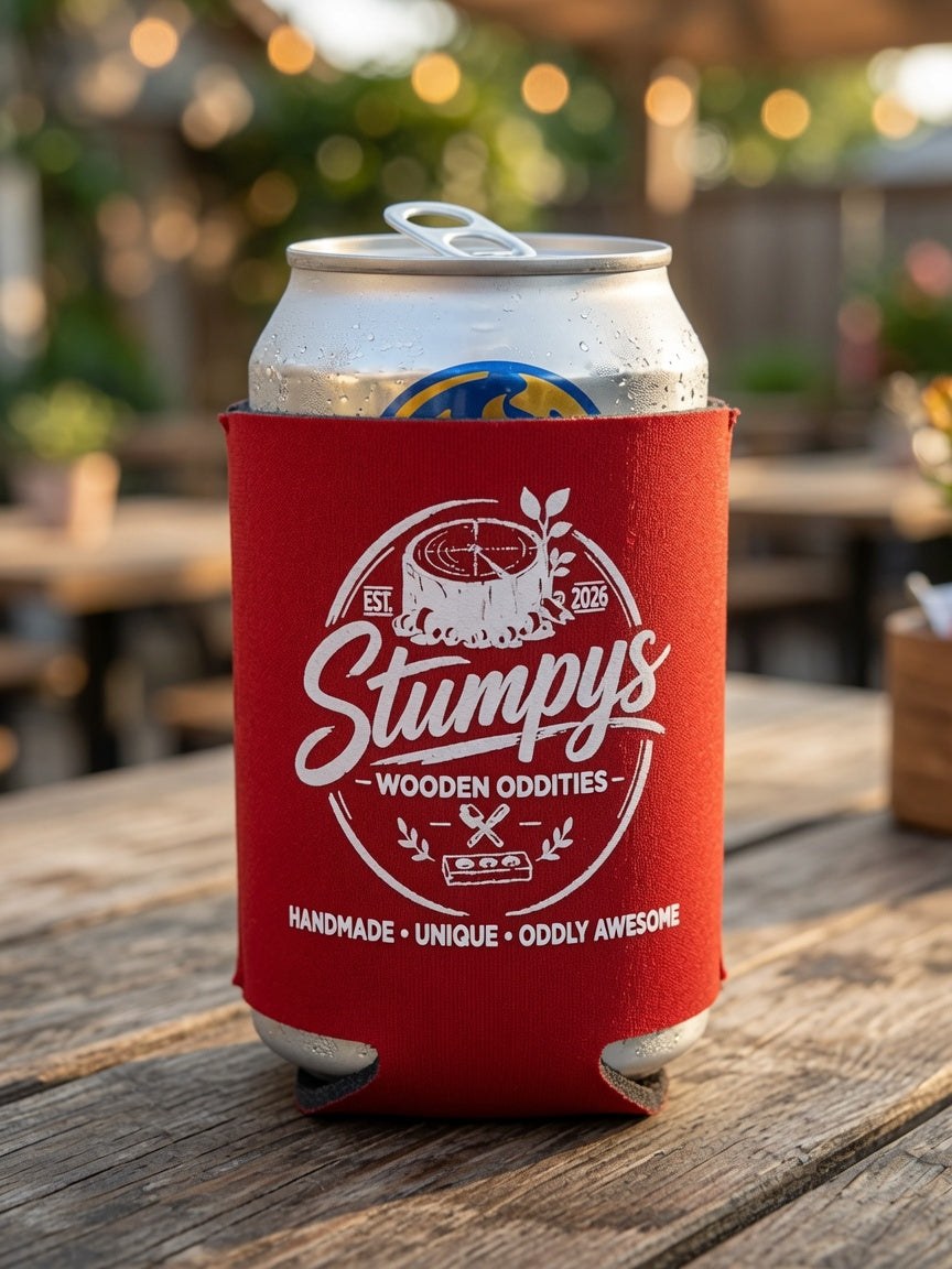 foam can cooler koozie | insulated drink sleeve | beverage can holder | reusable foam can cooler | beer can koozie | soda can cooler sleeve | drink insulator | Stumpy's can cooler | portable beverage sleeve | foam drink holder