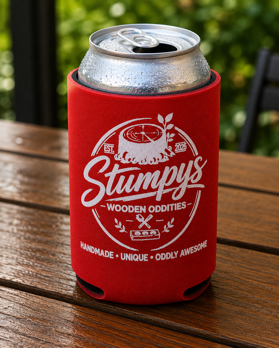foam can cooler koozie | insulated drink sleeve | beverage can holder | reusable foam can cooler | beer can koozie | soda can cooler sleeve | drink insulator | Stumpy's can cooler | portable beverage sleeve | foam drink holder